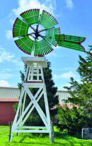 restored windmill outside